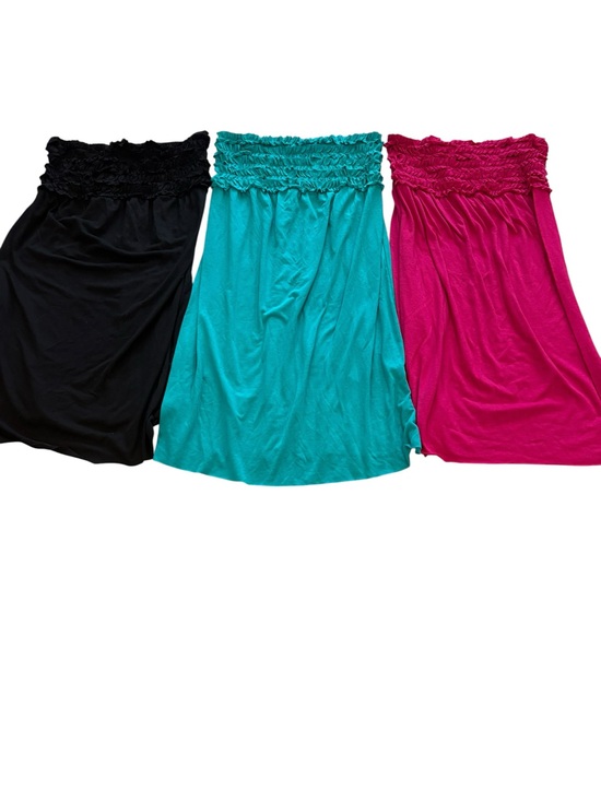 Xhilaration Dresses & Skirts - Xhilaration Smocked Waist Midi Skirt Trio — Black, Teal, Fuchsia